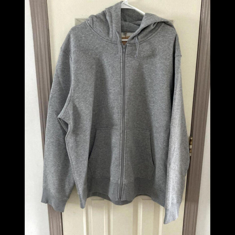 Amazon Essentials Men's Gray Hoodie XXL Full Zip NWT
